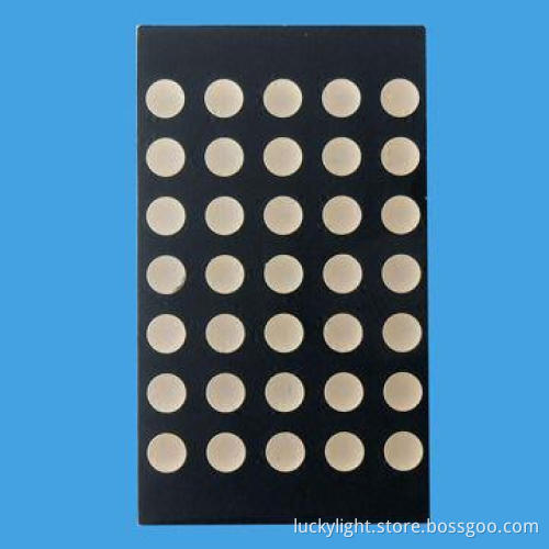 3.0mm Red Color 5 x 7 Dot-matrix LED Display with High-intensity and Reliability